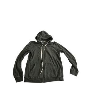 BRANDY MELVILLE Zip Up Hoodie Jacket Olive Green Cotton Womens One Size